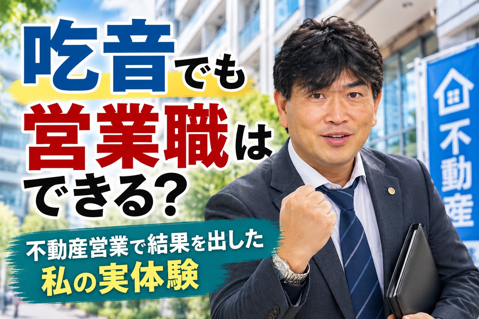 吃音でも営業職はできる？不動産営業で結果を出した私の実体験